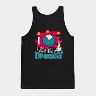 Onigiri Meteor, Epic Funny Apocalyptic Onigiri Sushi Tank Top